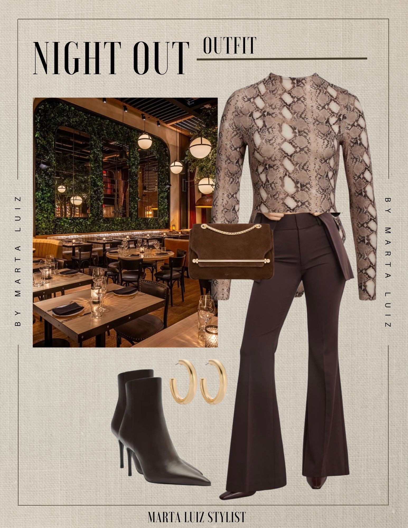 Fall night out outfit
Good American trouser 
Trendy Animal print top
Brown outfit
Brown boots 

#LTKStyleTip #LTKSeasonal