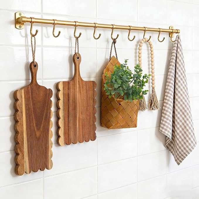 6 Pcs Cottage Core Kitchen Decor includes 2 Mini Scalloped Cutting Boards, Buffalo Kitchen Towel,... | Amazon (US)