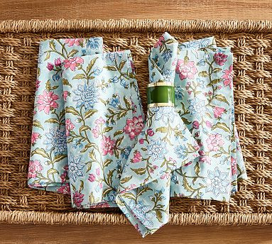 Kourtney Floral Cotton Napkins - Set of 4 | Pottery Barn (US)