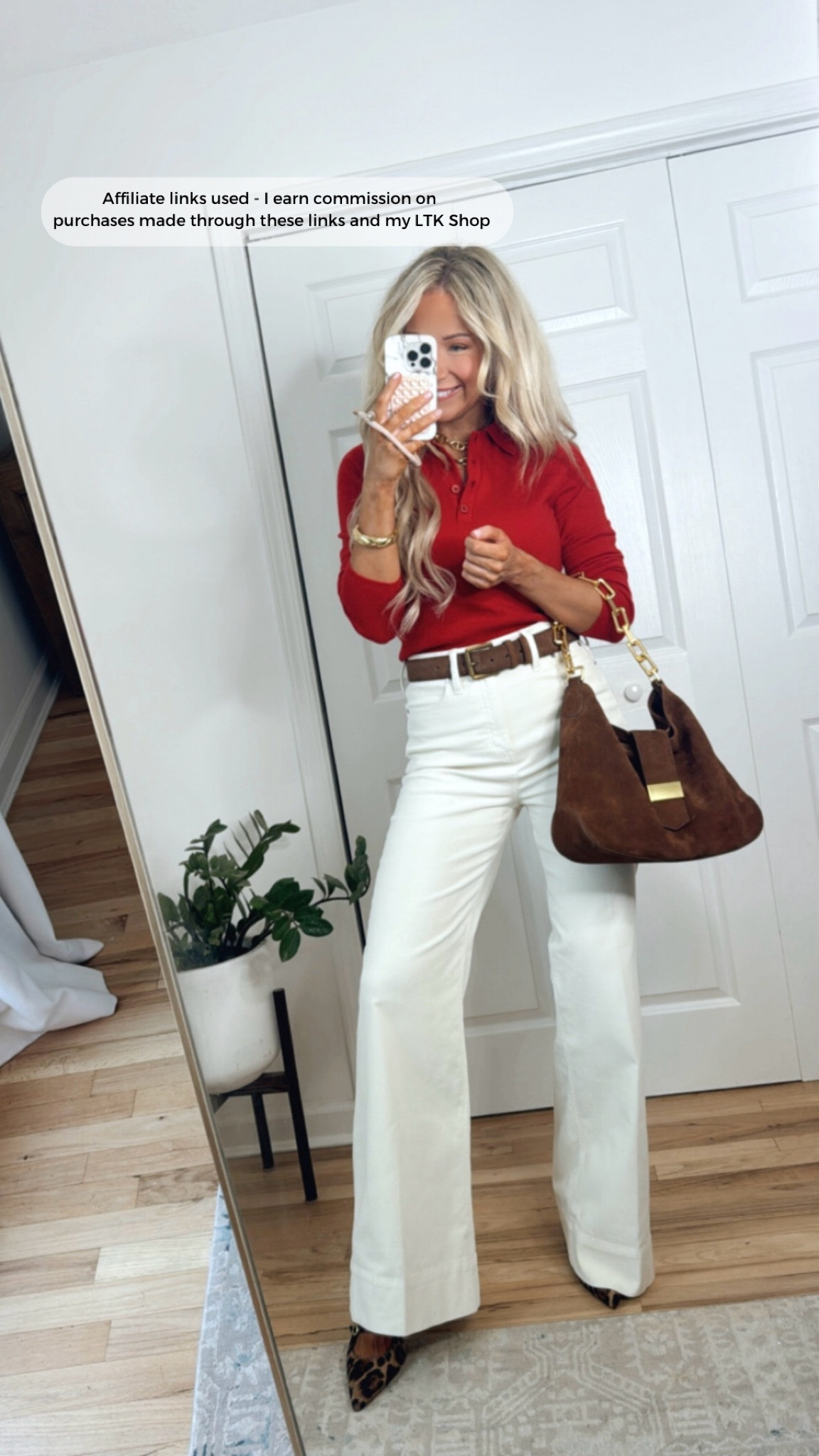 Trendy fall outfit with leopard shoes 