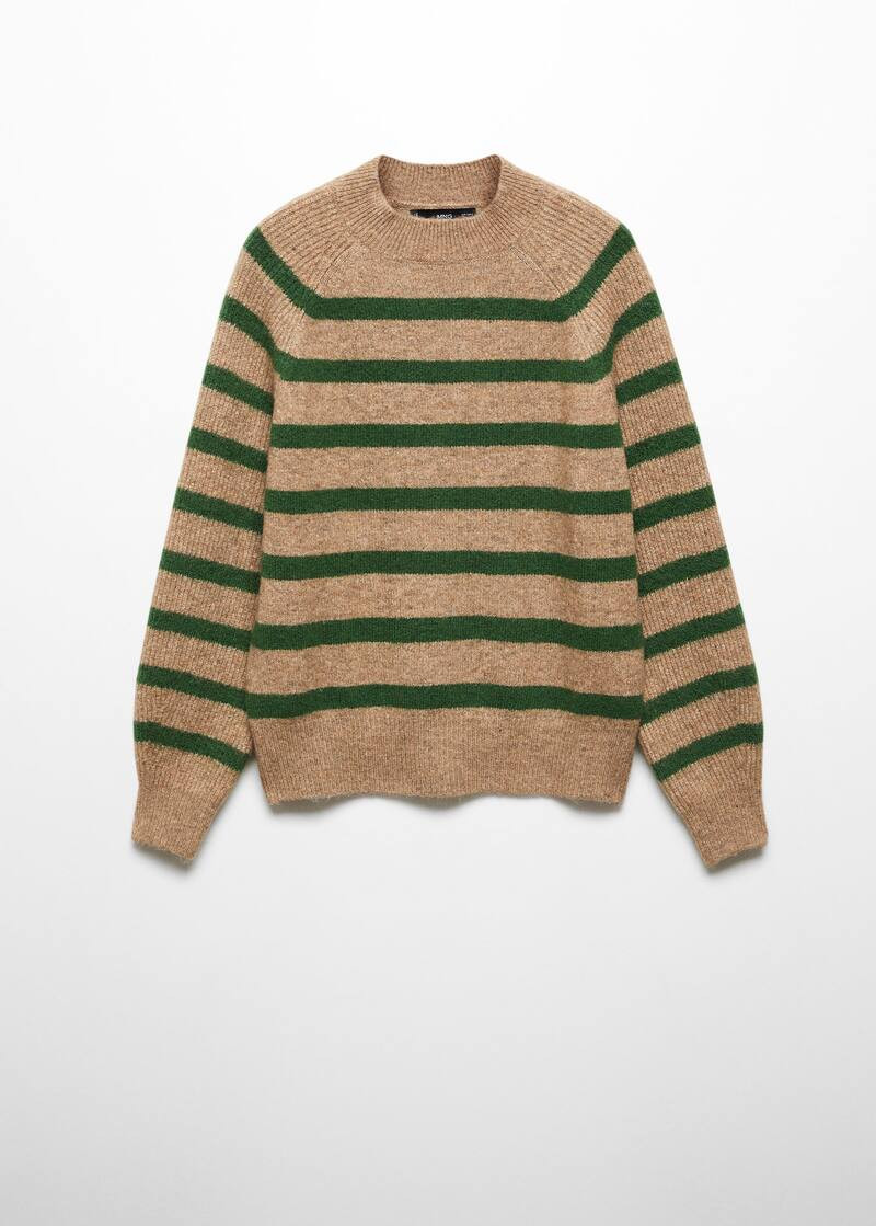 Round-neck striped sweater -  Women | Mango USA | MANGO (US)