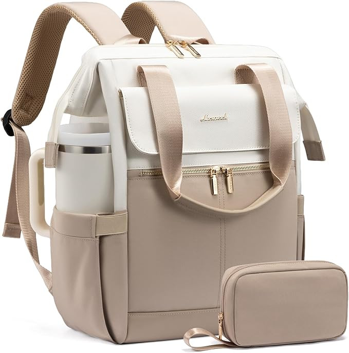 LOVEVOOK Laptop Backpack for Women, 15.6 Inch Work Laptop Bag with USB Port, Fashion Teacher Nurs... | Amazon (US)