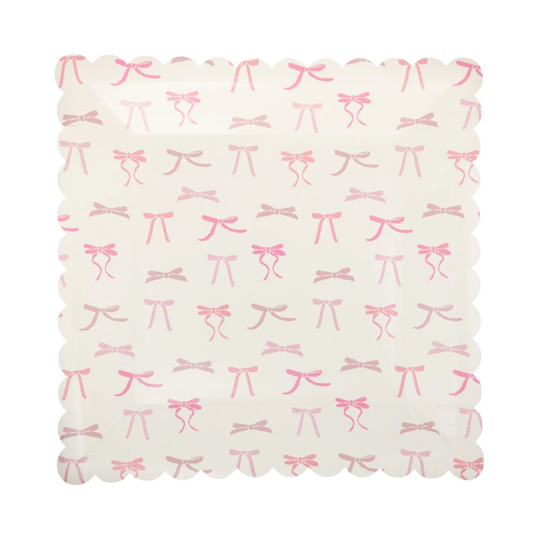 Pink Multi Bows Paper Plate | My Mind's Eye