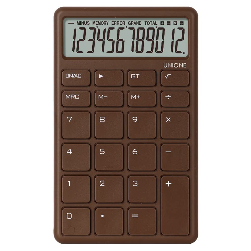UNIONE Pocket & Desktop Brown Calculator with a Bright LCD, Dual Power Handheld Desktop. Color. B... | Amazon (US)