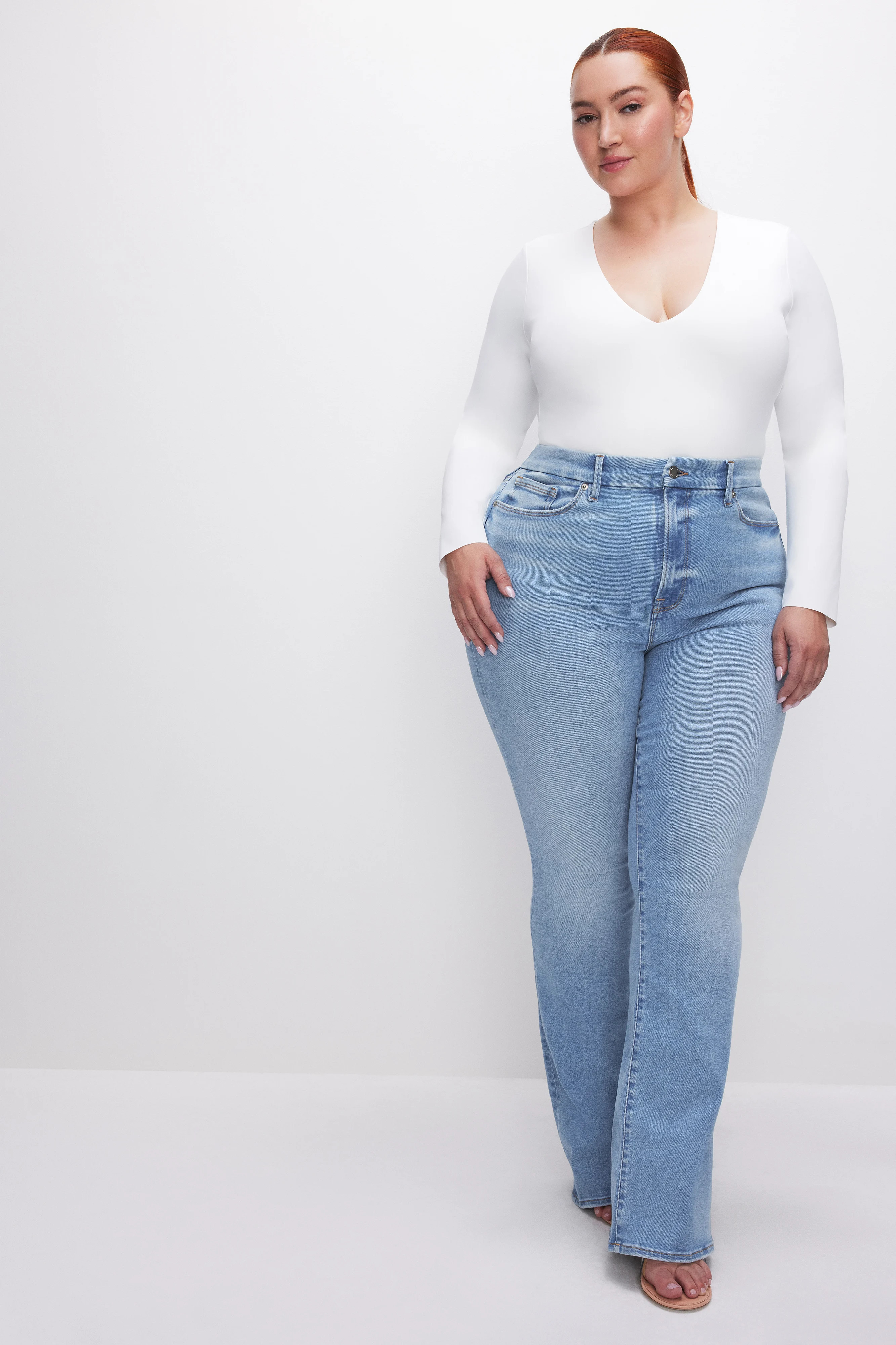 ALWAYS FITS GOOD CLASSIC SLIM BOOTCUT JEANS | Good American