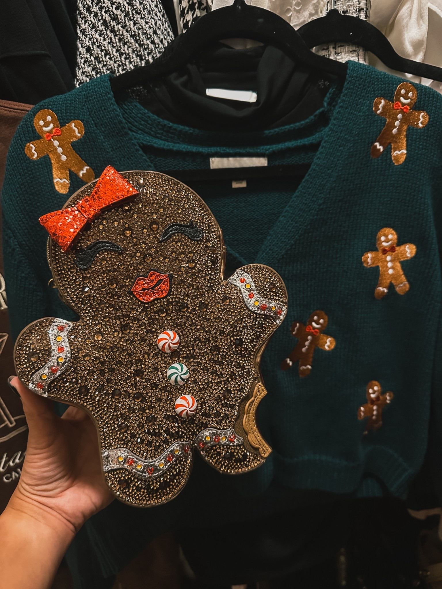 Christmas outfit, christmas party, cookie exchange, gingerbread 

#LTKHoliday #LTKdayinmylife #LTKootd