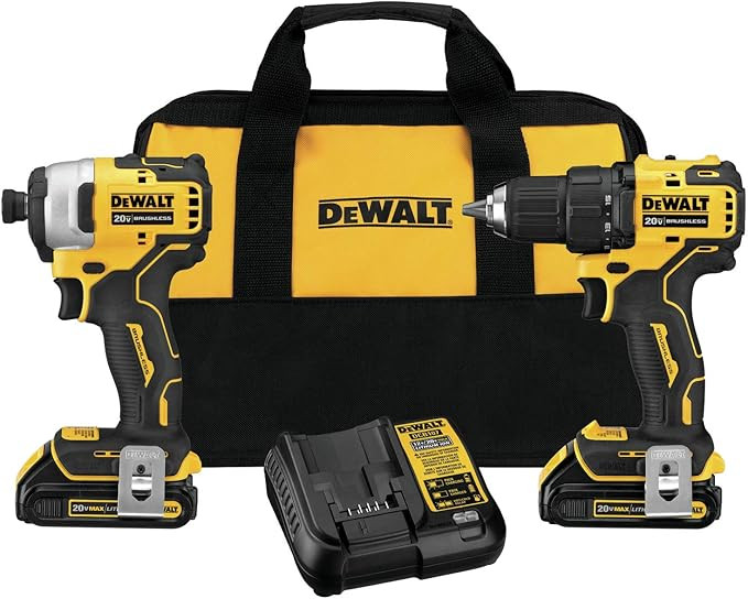 DEWALT ATOMIC 20V MAX* Cordless Drill Combo Kit, Compact (DCK278C2) | Amazon (US)