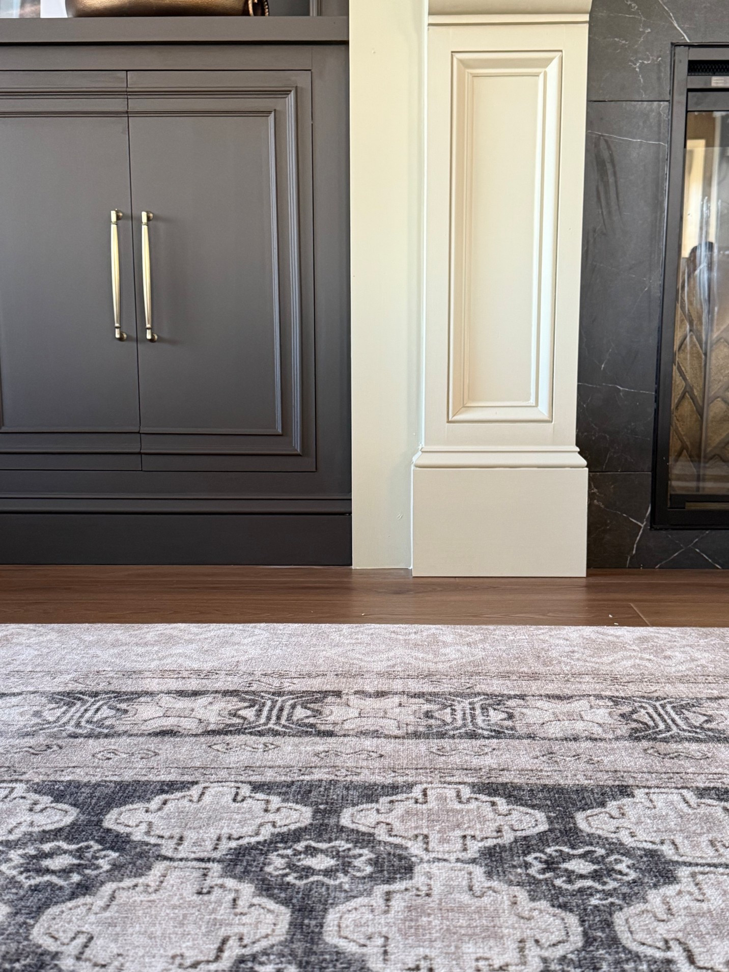 Cabinet color - SW CLOVE
Fireplace color — SW THREADED LOOM 

#LTKSaleAlert #LTKHome