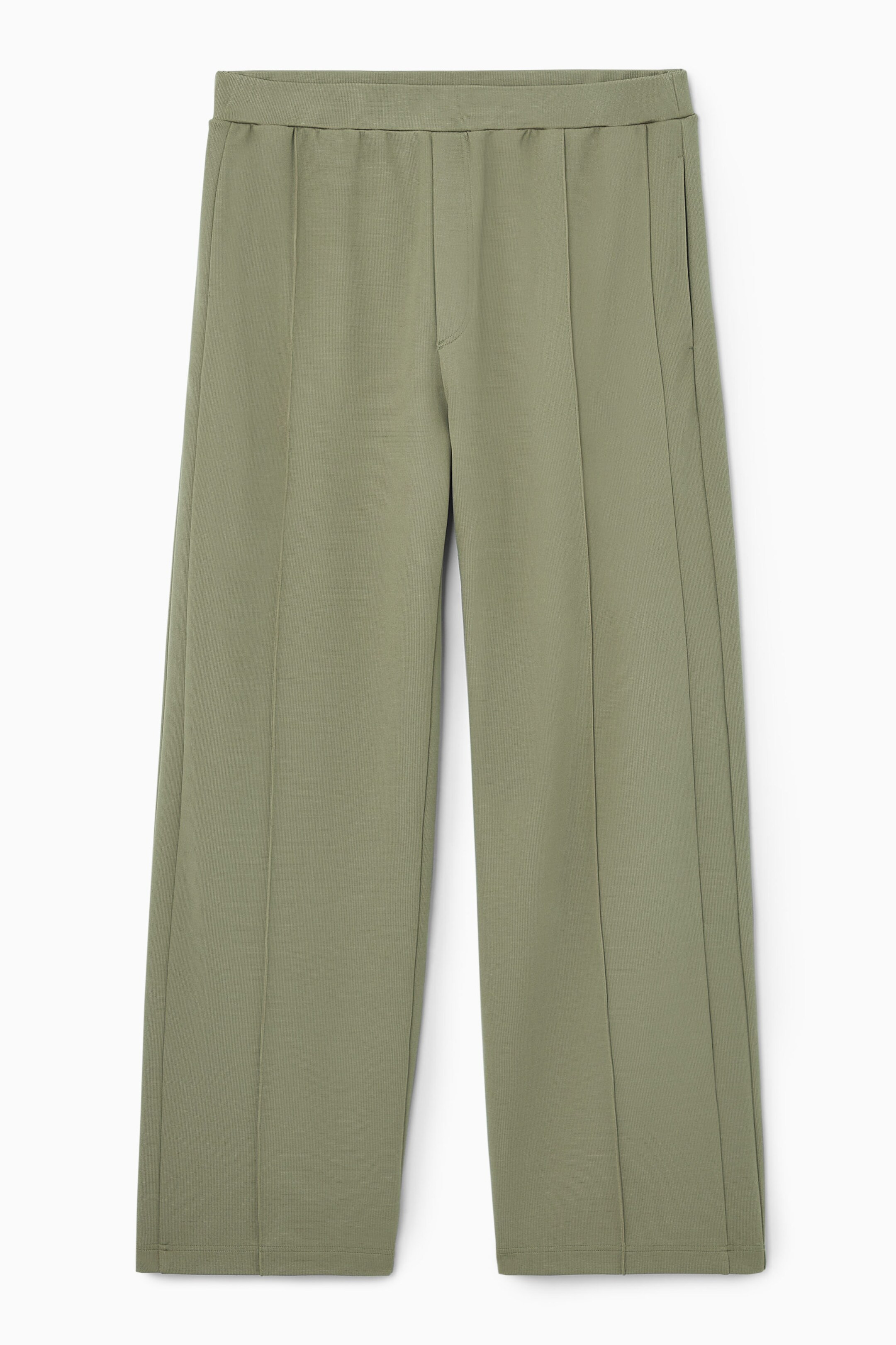 STRAIGHT-LEG PINTUCKED JOGGERS - GREEN | COS (AU)