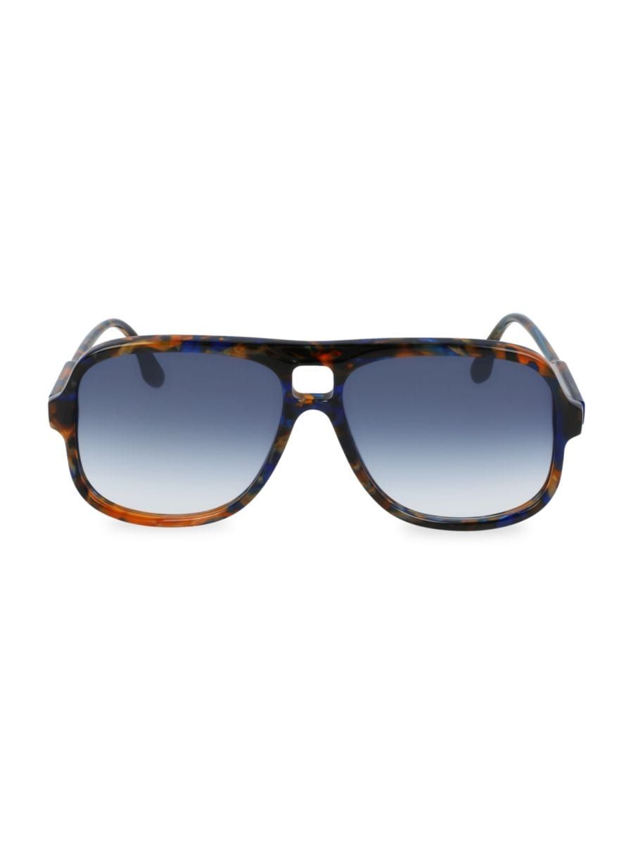 Guilloche 59MM Pilot Sunglasses | Saks Fifth Avenue