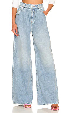 GRLFRND Chloe High Rise Pleated Wide Leg in Sawtelle from Revolve.com | Revolve Clothing (Global)