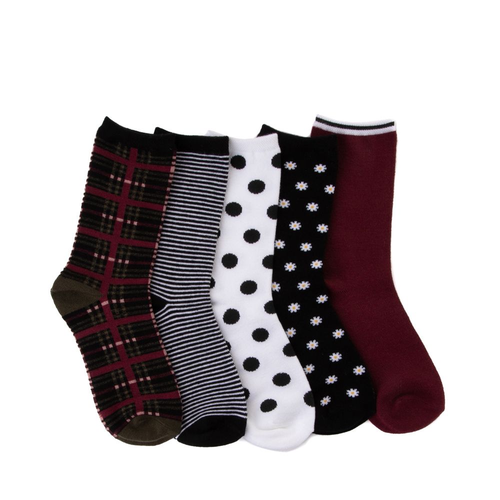 Womens Daisy Dot Crew Socks 5 Pack - Multi | Journeys