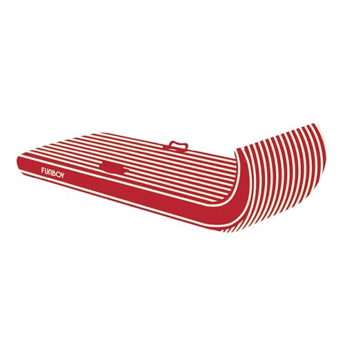 FUNBOY Red Stripe Toboggan – Luxury Inflatable Snow Sled | Retro Holiday Stripe Design | Heavy-Duty Inflatable Winter Sled | Perfect for Snow Days & Holiday Fun | Amazon (US)