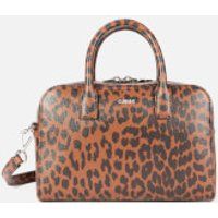 Ganni Women's Leopard Print Top Handle Bag - Toffee | Coggles (Global)