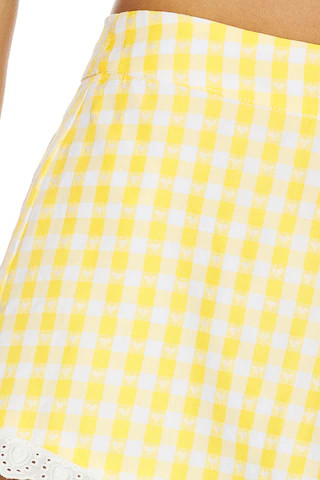 Peggy Hot Short in Yellow & White Check | Revolve Clothing (Global)