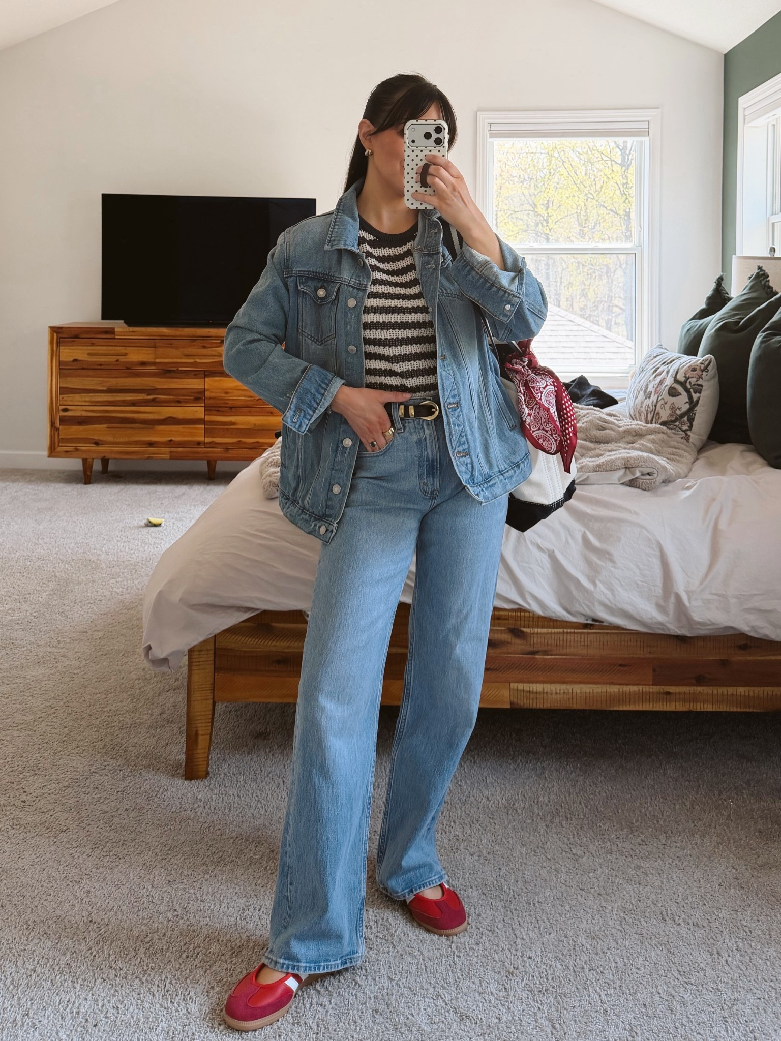 Easy outfit for a MLB game with my toddler! This sweater tee is so cute & has a removable cami under. S sweater, 26s jeans, size down .5 in adidas Jane sambas, linked this years version of my jean jacket - oversized fit! 

Summer outfits spring outfits Abercrombie petite jeans 

#LTKPetite #LTKSeasonal #LTKootd