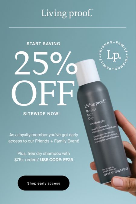 Living proof 25% off sale! The best dry shampoo. I also love their full volume spray and hairspray! Stock up now.



#LTKSaleAlert #LTKBeauty