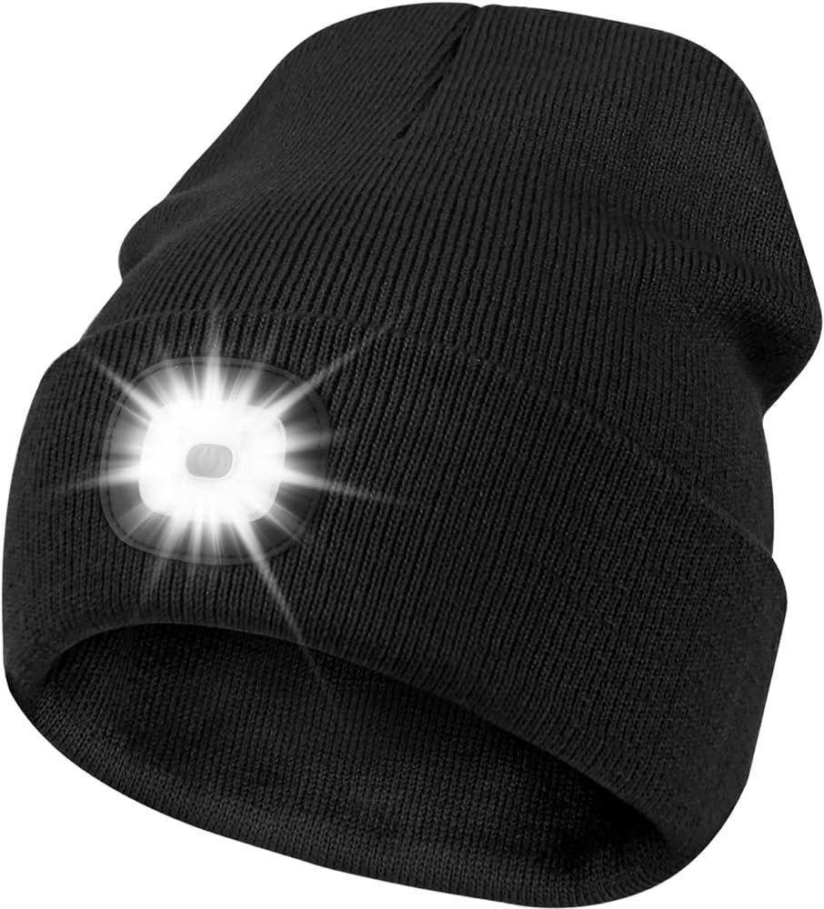 Deilin Unisex Beanie with The Light,Guy Gifts,LED Beanie Hat with The Light Rechargable Flashligh... | Amazon (US)
