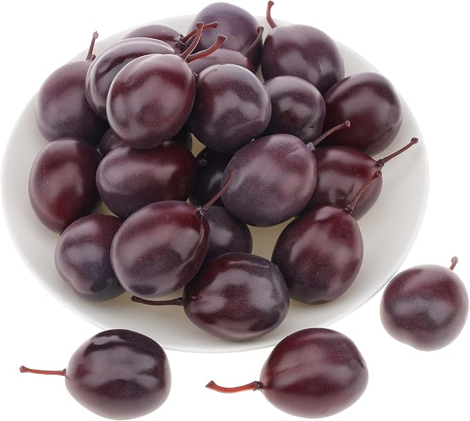 16Pcs Artificial Fake Prunes Fruit Display Food Plant Ornament Lifelike Simulation DIY Vase Fille... | Amazon (US)