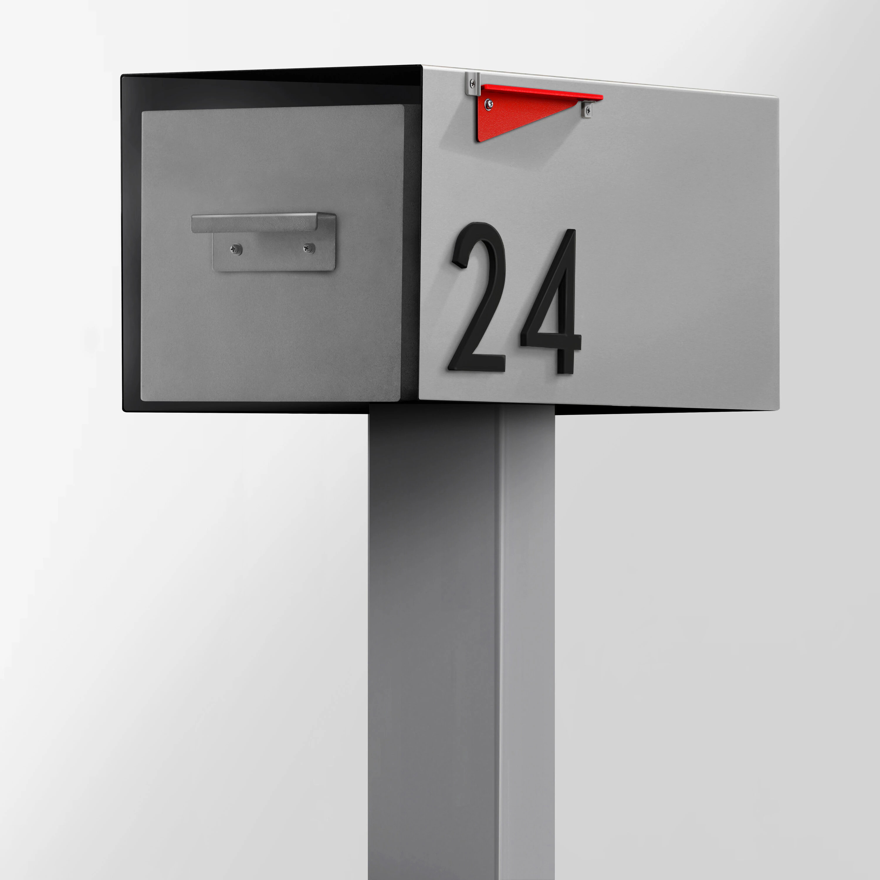 Post & Porch Post-Mounted Mailboxes 4 x 4 Gray Steel Flat Mount Mailbox Post | MALONE-GRAY | Lowe's