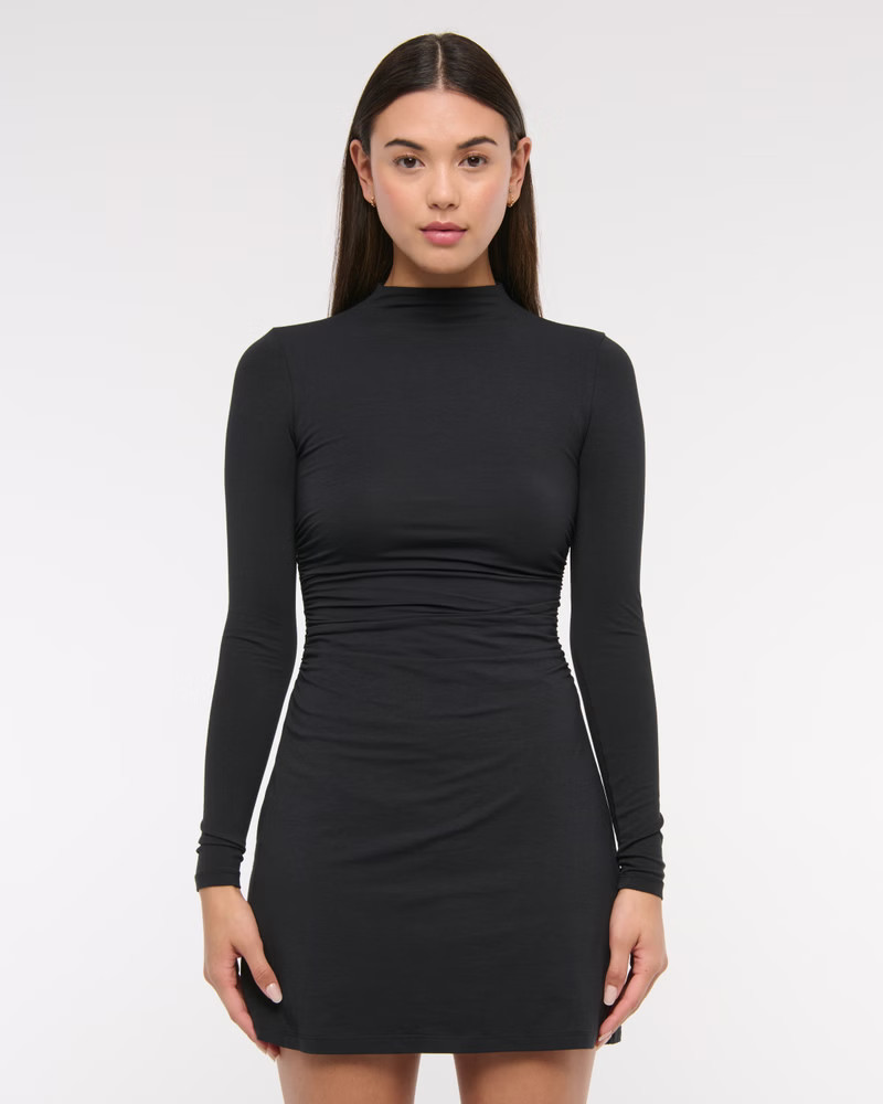 Women's The A&F Paloma Long-Sleeve Mini Dress | Women's New Arrivals | Abercrombie.com | Abercrombie & Fitch (US)