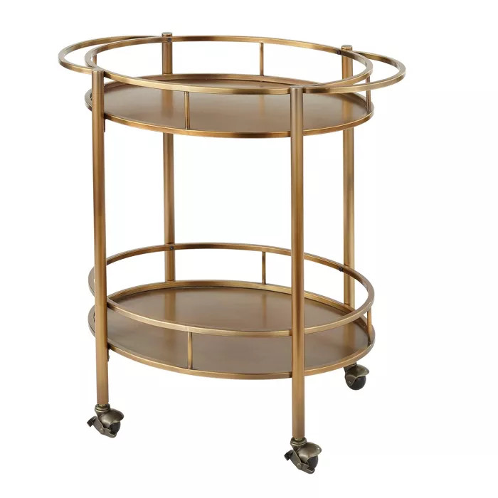 Devin Oval Metal Bar Cart - Lifestorey | Target
