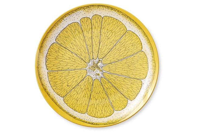 S/4 Lemon Melamine Salad Plates | One Kings Lane