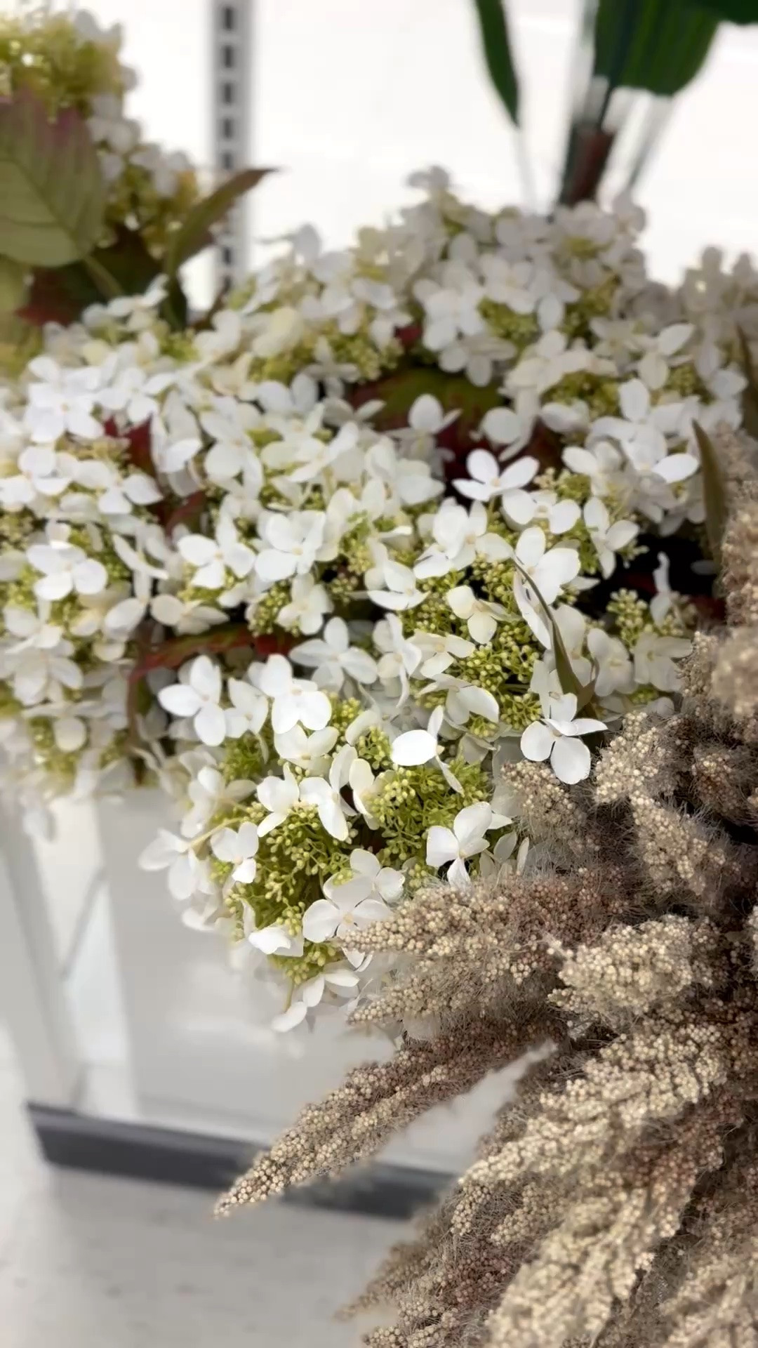 I loved these hydrangeas because they had some unopened buds which made them more realistic.
