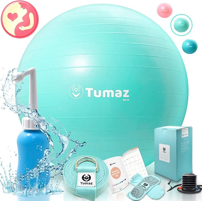 Tumaz Birth Ball or Exercise Ball -The Birth Ball Set Includes: Birthing Ball/Peri Bottle/Yoga St... | Amazon (US)