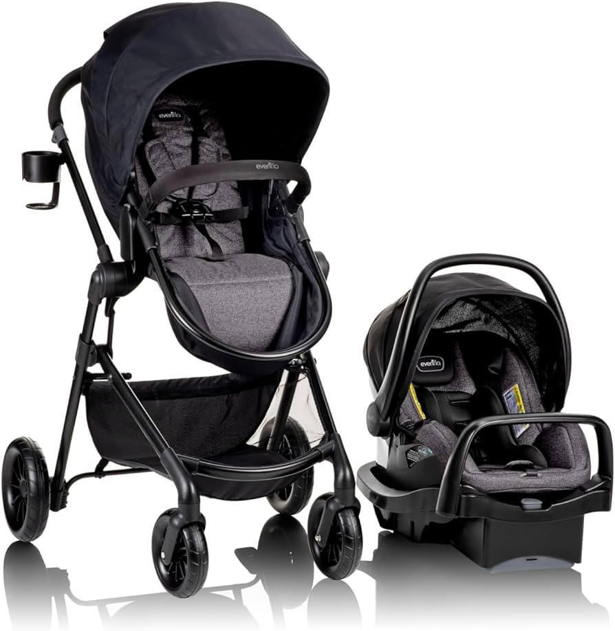 Evenflo Pivot Modular Travel System with LiteMax Preemie and Infant Car Seat (Casual Gray) | Amazon (US)