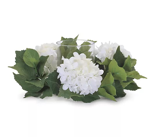Make Your Selection: Temp-tations 12" Hydrangea Candle HolderCenterpiece | QVC