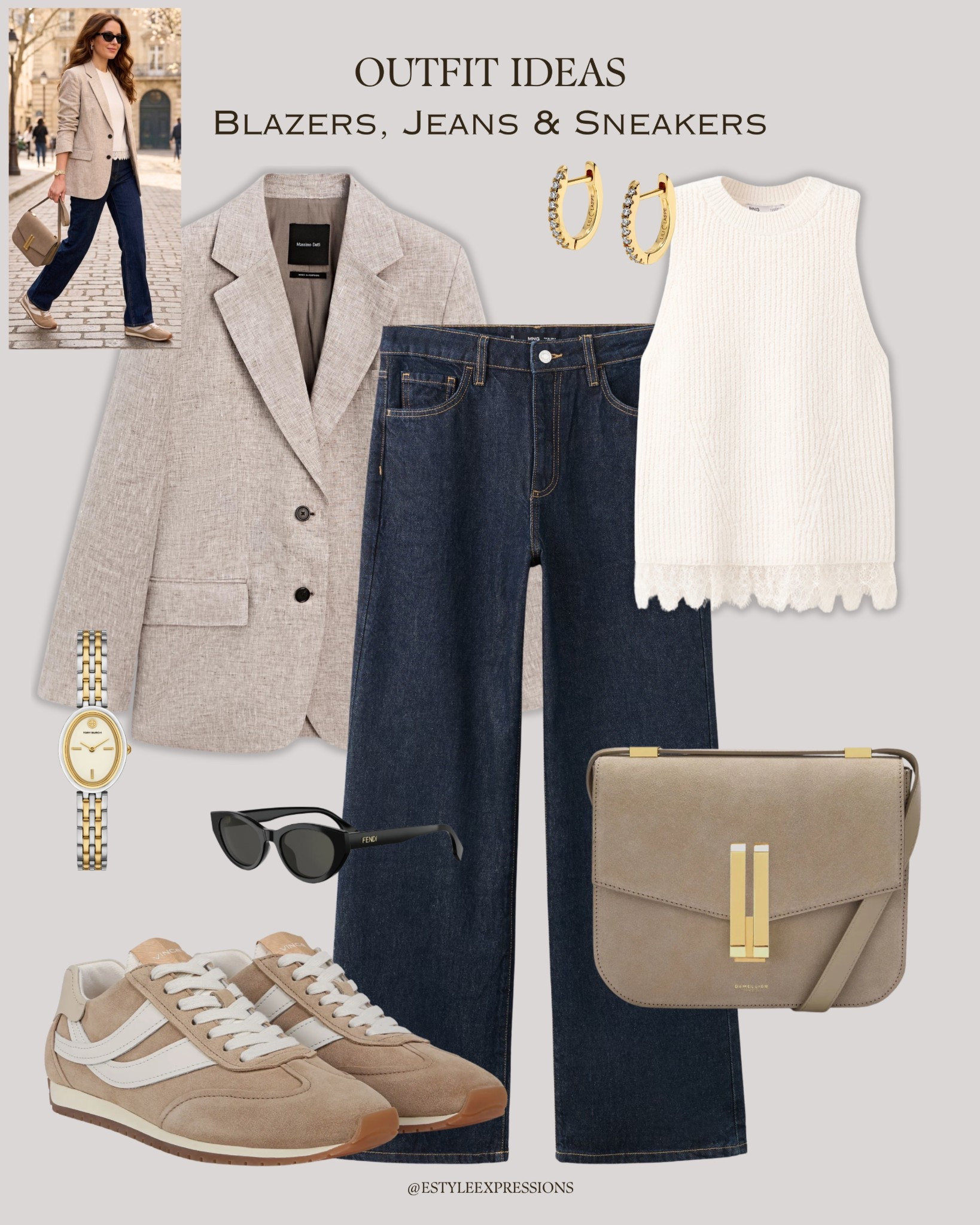 Spring outfits with blazers, jeans, and sneakers!✨👖👟

#LTKootd #LTKWorkwear #LTKSaleAlert