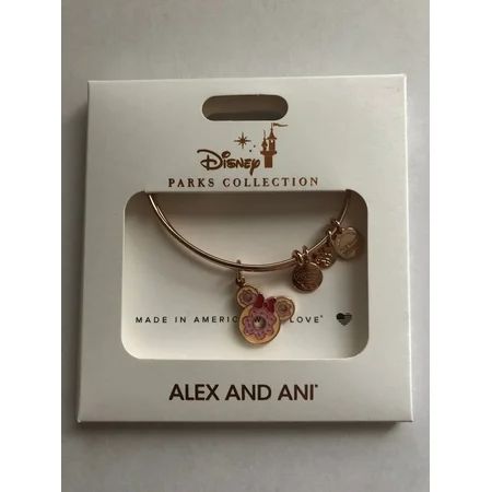 Disney Parks Minnie Donut Snack Food Rose Gold Charm Bracelet Alex & Ani New | Walmart (US)