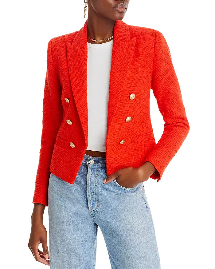 L'AGENCE Brooke Double Breasted Cropped Tweed Blazer Back to results -  Women - Bloomingdale's | Bloomingdale's (US)
