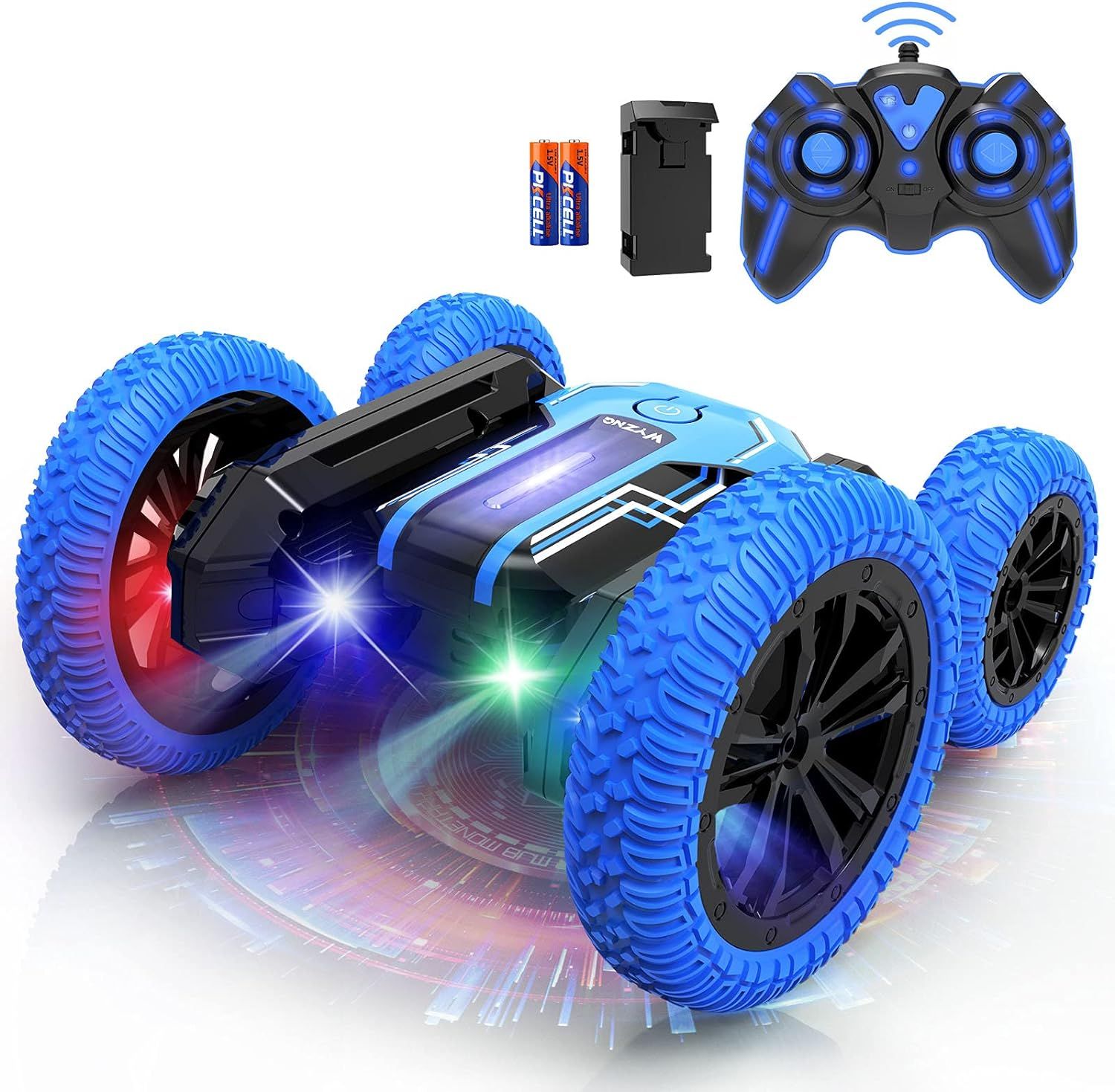 Remote Control Car, Wyzng RC Stunt Car Toy with LED Controller, 360°Flip Double Sided Stunt Car,... | Amazon (US)