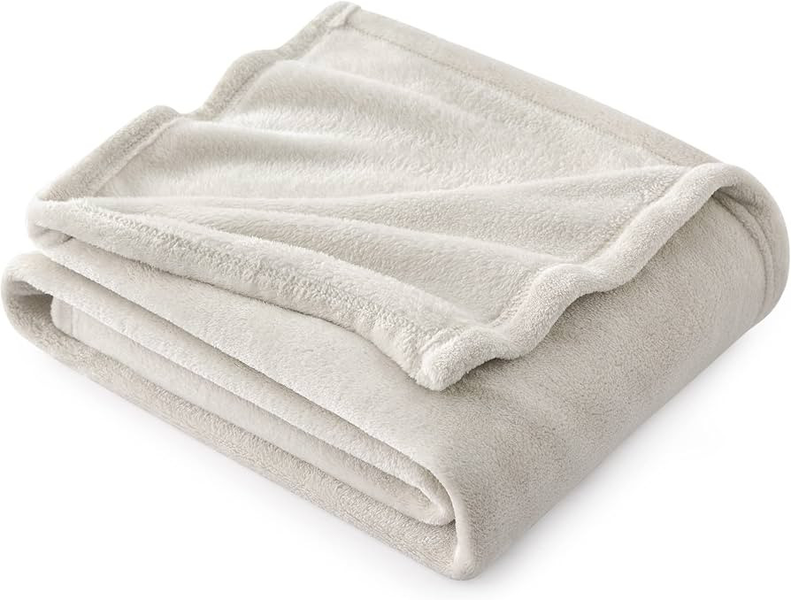 Bedsure Fleece Blanket Throw Blanket Linen - 300GSM Soft Lightweight Plush Cozy Blankets for Bed,... | Amazon (US)
