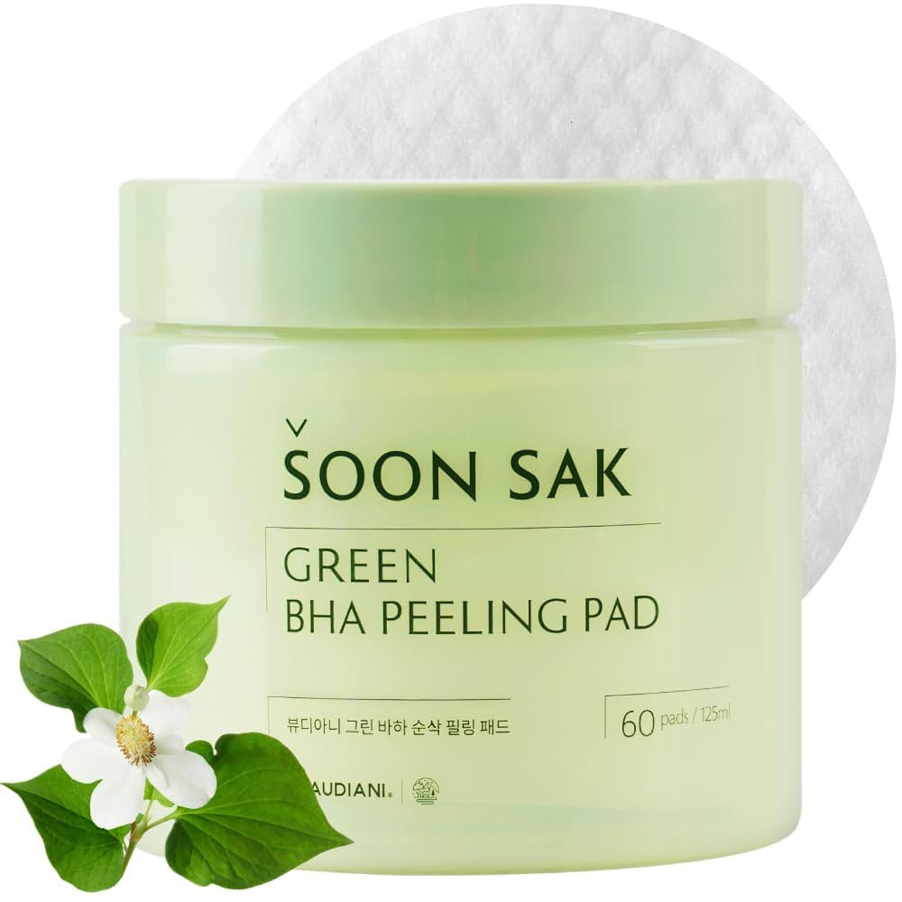 Green BHA soon sak peeling pad, 60pads, facial peel, Korean toner pads, exfoliator, pore tighteni... | Amazon (US)