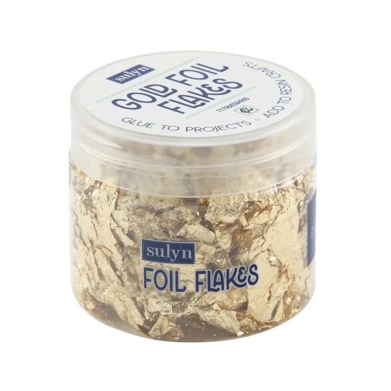 Sulyn 0.07 oz Foil Flakes- Light Gold, Plastic Bottle, Plastic Container | Walmart (US)
