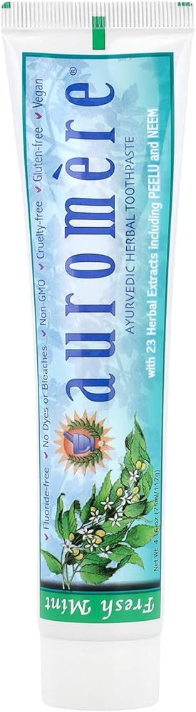 Auromere Freshmint Herbal Toothpaste, 4.16 Oz | Amazon (US)
