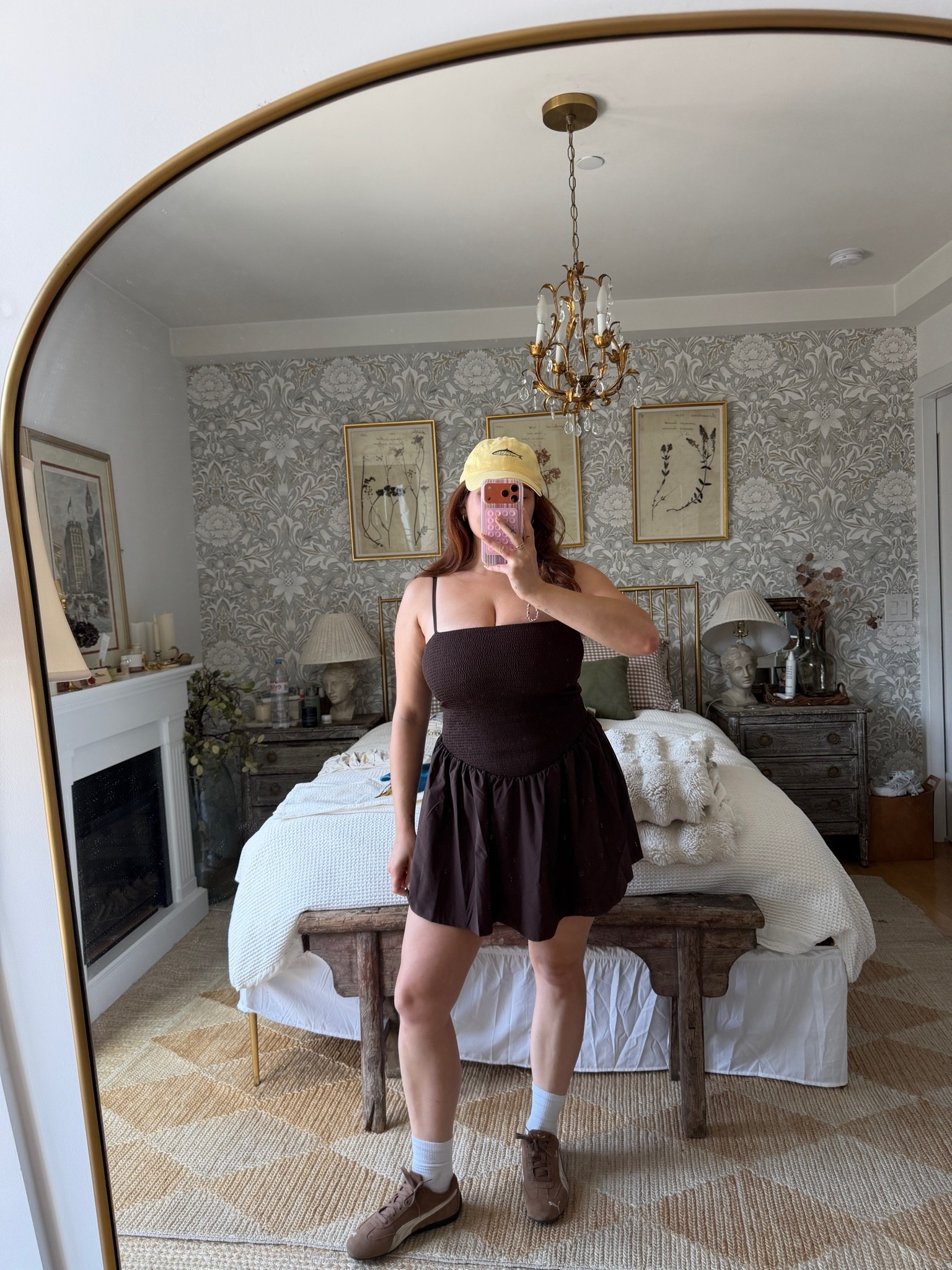 Brown smocked romper dress size l petite

#LTKmorningroutine #LTKActive #LTKMidsize