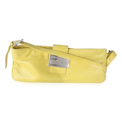 Fendi Yellow Lambskin Baguette Crossbody | eBay US