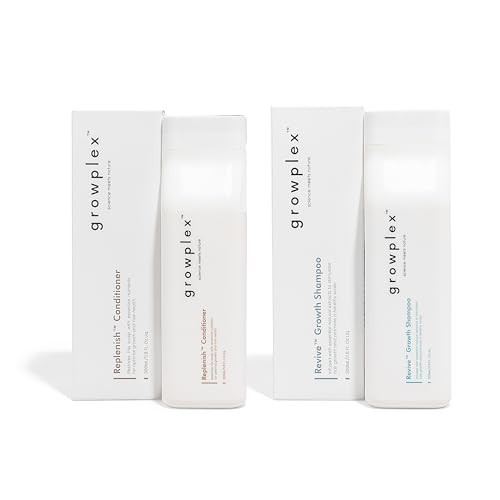 Growplex Revive Shampoo & Replenish Conditioner Bundle, Biotin Scalp Care System for Men & Women, Supports Fuller Thicker-Looking Hair Daily | Amazon (US)