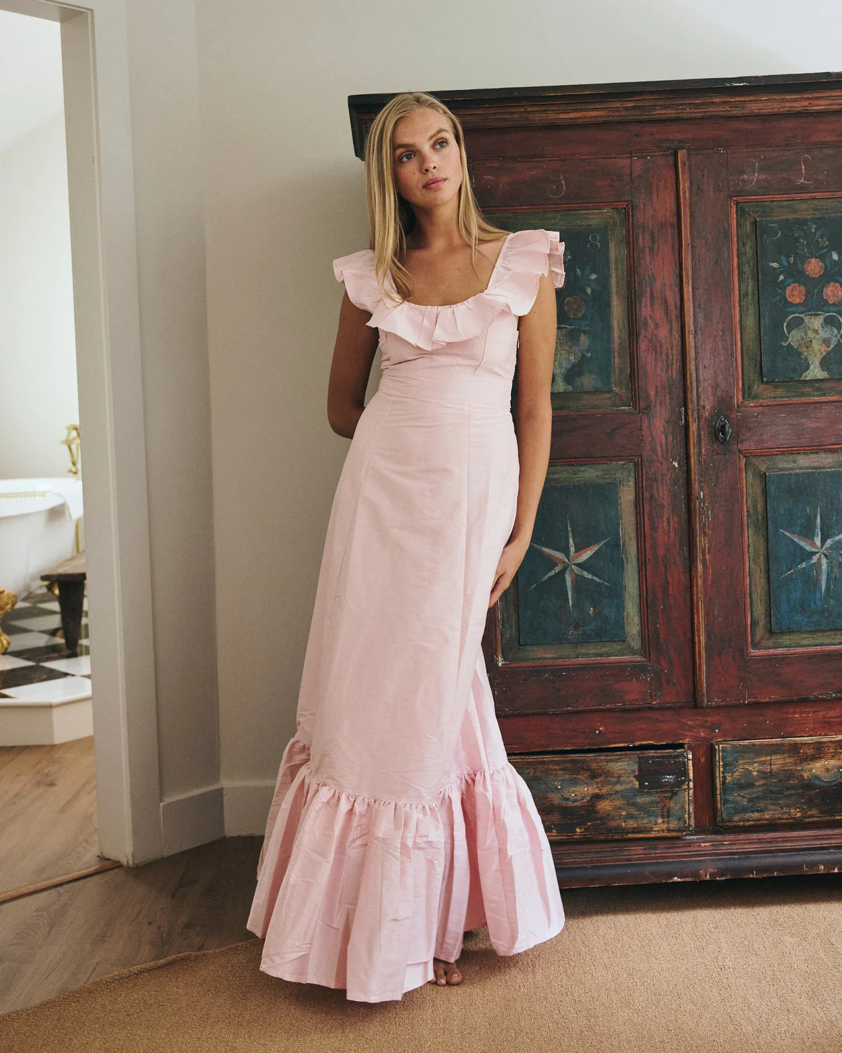 The Camille Dress in Powder Pink | Over The Moon