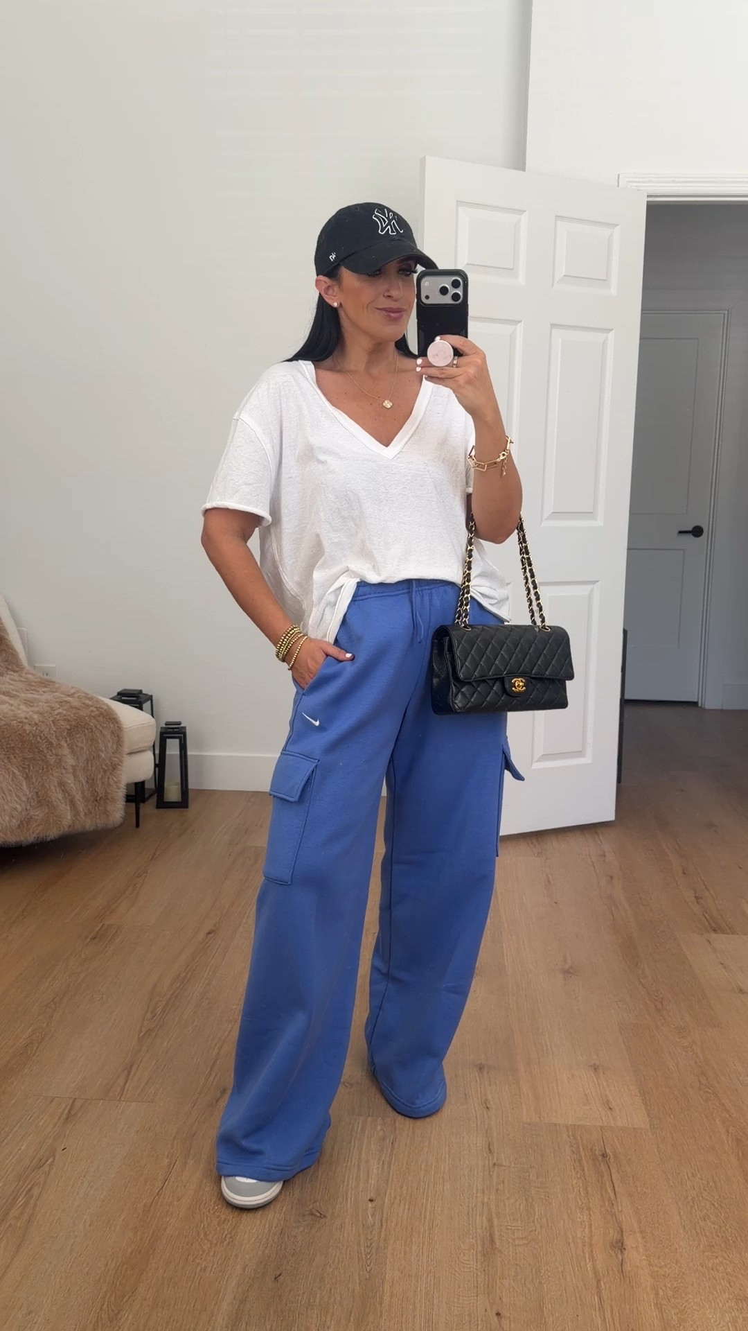 Nike sweatpants 20% off. Wearing size medium but should have went with a small 