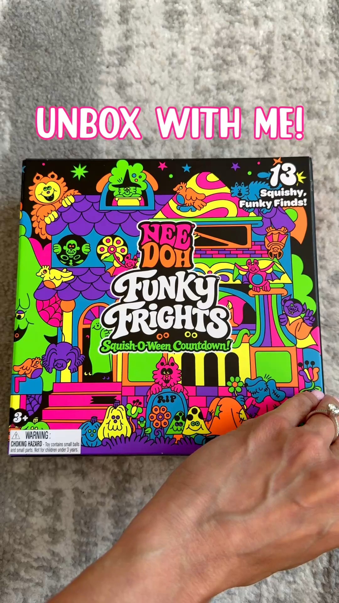 My daughter finally wore me down and here we are unboxing one of her Halloween Countdown Calendars in August! 👻🫣

@needohofficial ‘s Funky Frights set did not disappoint!  Our faves from this set were the glitter eyeball, fuzzy spider, & of course the batty little nice cube!  What do y’all think?  

* Funky Frights - $19.99

#halloween #needoh #viral #trending #new

#LTKKids #LTKmomlife #LTKSeasonal
