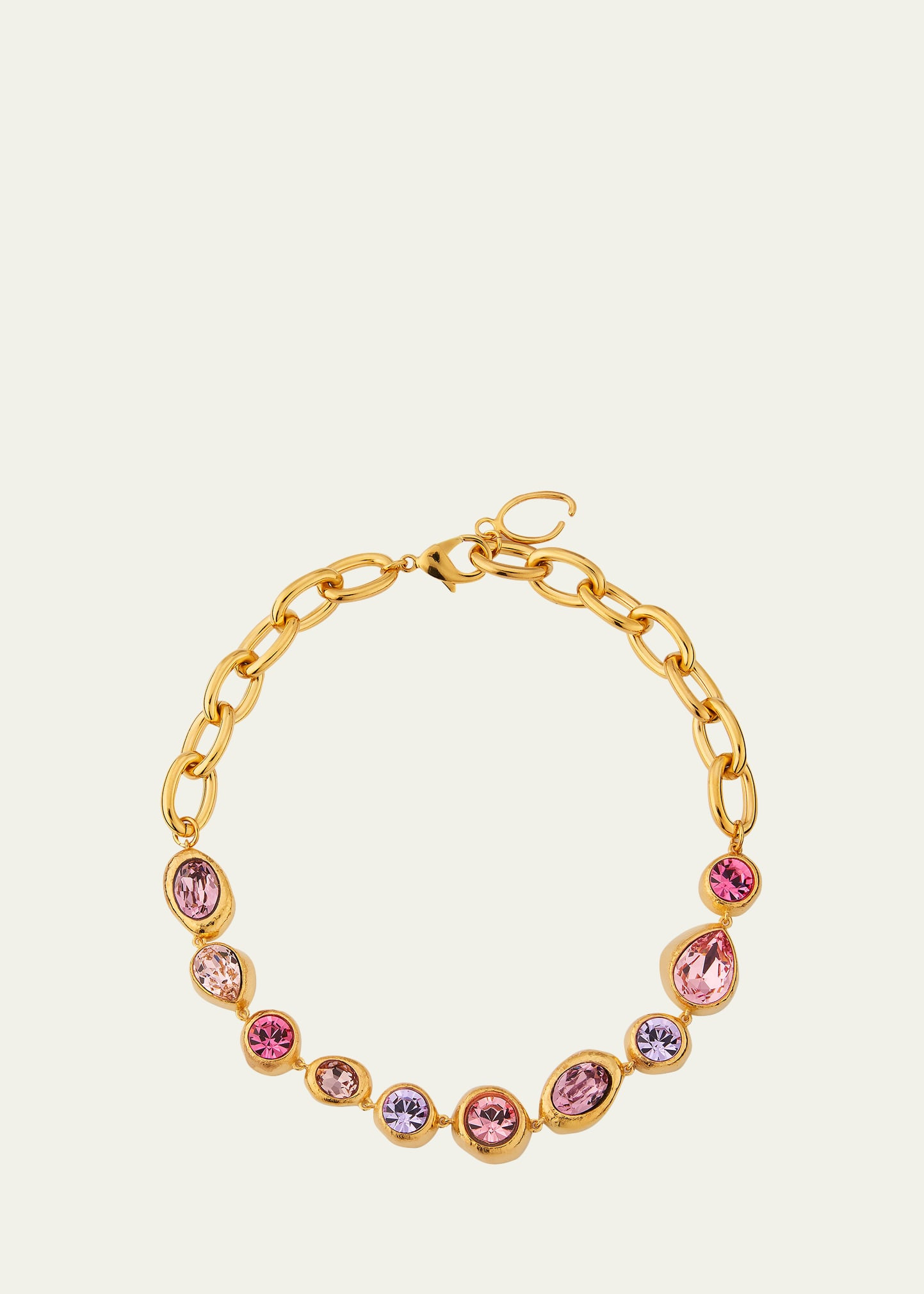 Oscar de la Renta Hammered Stones Chain Necklace | Bergdorf Goodman