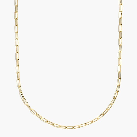 T-bar paper clip link chain necklace | J.Crew Factory