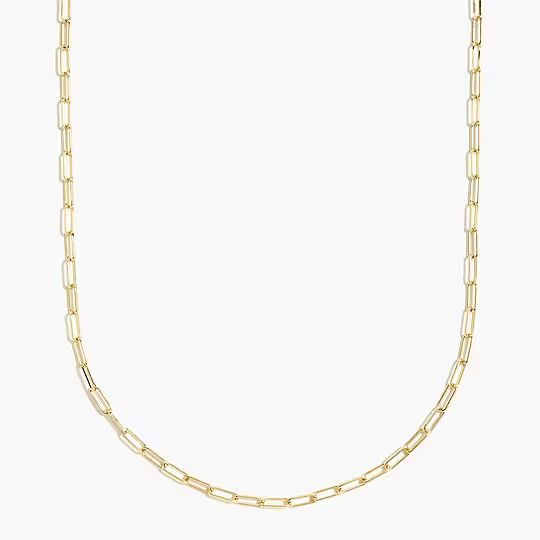 T-bar paper clip link chain necklace | J.Crew Factory