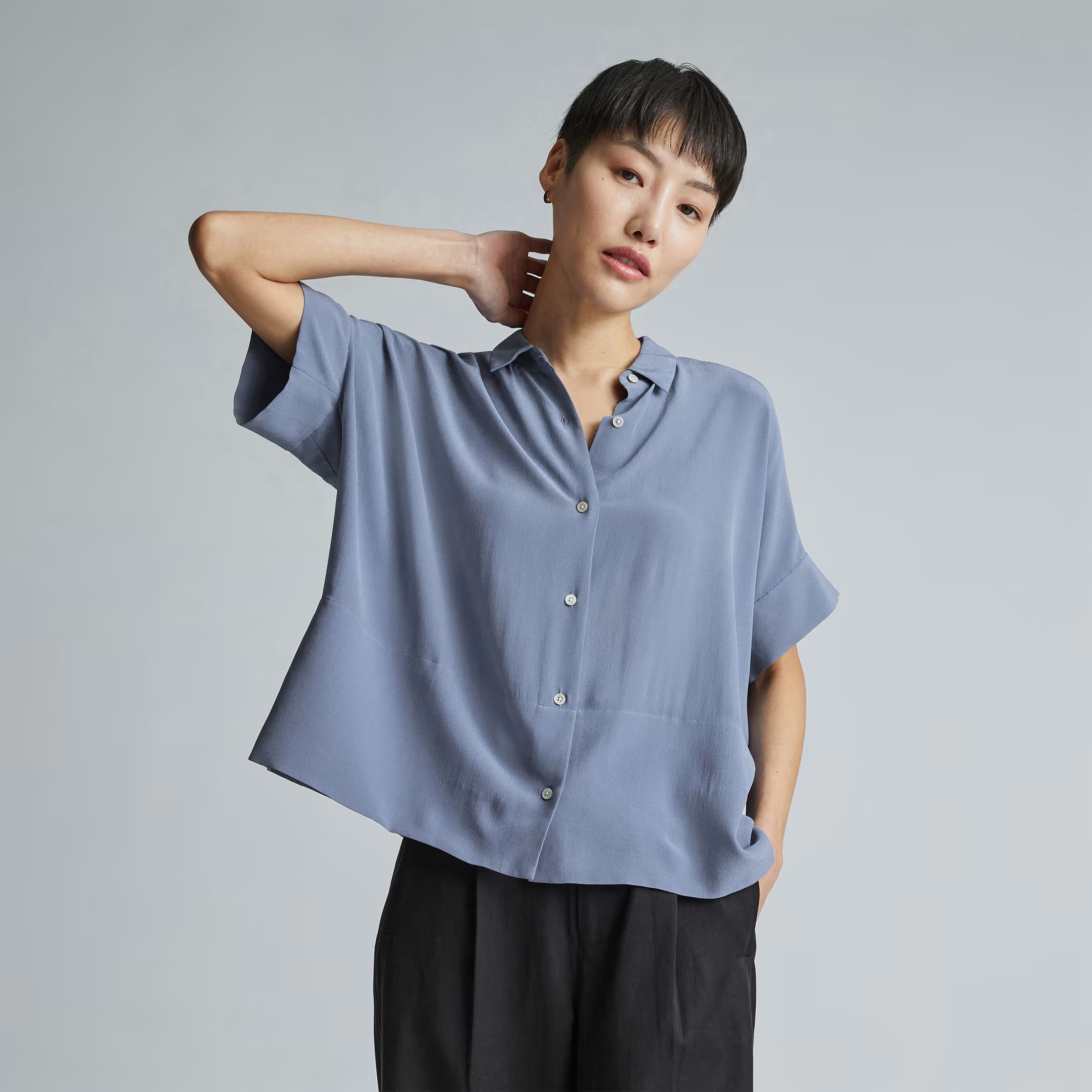 The Clean Silk Short-Sleeve Square Shirt | Everlane