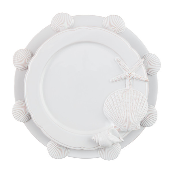 Mud Pie Shell Platter Set in White | Terracotta | Mud Pie